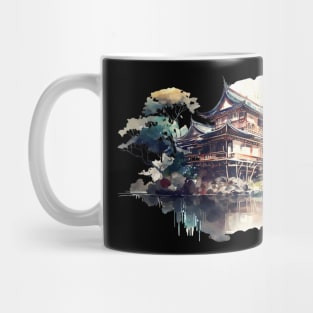 Japanese Architecture In Watercolor Mug